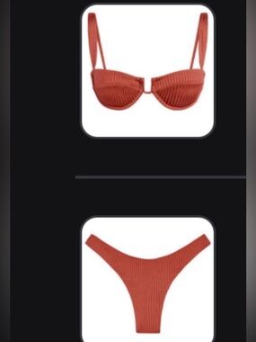 Monday Swimwear Copper Wide Rib Bikini - CALA ROJA TOP/ BYRON BOTTOM